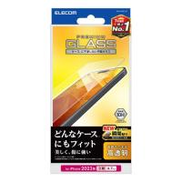 ELECOM PM-A23BFLGG iPhone 15 Plus用ガラスフィルム/ 高透明 | PC&家電CaravanYU Yahoo!店