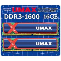 UMAX UM-DDR3D-1600-16GBHS デスクトップPC用メモリー UDIMM DDR3-1600 16GB（8GB×2） H/ S | PC&家電CaravanYU Yahoo!店