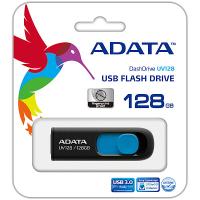 A-DATA Technology AUV128-128G-RBE USBメモリ UV128 128GB USB3.2 Gen1対応 スライド式 ブラック+ブルー / 5年保証 | PC&家電CaravanYU Yahoo!店