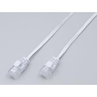 ELPA LAN-FT1010(W) フラットLANケーブル CAT6 1m ホワイト | PC&家電CaravanYU Yahoo!店