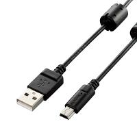 ELECOM DGW-MF15BK デジカメ用USBケーブル/ miniB/ フェライトコア/ 1.5m/ ブラック | PC&家電CaravanYU Yahoo!店