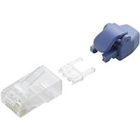 ELECOM LD-6RJ45T10/TP RJ45コネクタ/ Cat6対応/ 単線ヨリ線共通/ ツメ折れ防止コネクタ+保護カバー付/ 10個入り | PC&家電CaravanYU Yahoo!店