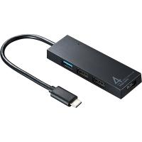 サンワサプライ USB-3TCH7BK USB Type C コンボハブ（4ポート・ブラック） | PC&家電CaravanYU Yahoo!店