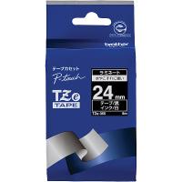 (ブラザー純正) ピータッチ ラミネートテープ TZe-355 幅24mm (白文字/ 黒) | PC&家電CaravanYU Yahoo!店