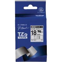 (ブラザー純正) ピータッチ ラミネートテープ TZe-S241 幅18mm (黒文字/ 白/ 強粘着) | PC&家電CaravanYU Yahoo!店