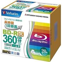 Verbatim VBR260YP20V1 BD-R(Video) &lt;片面2層&gt; 1回録画用 260分 1-4倍速 1枚5mmスリムケース20P インクジェット… | PC&家電CaravanYU Yahoo!店