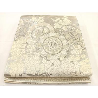 【美品】全通柄袋帯　扇面蒔絵文様　美保姿　リバーシブル　銀糸　黒留袖　色留袖 美保 姿 帯のおすすめ人気商品一覧 通販 - Yahoo!ショッピング