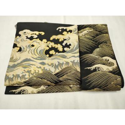 平和屋着物○爪掻き本綴れ 半幅帯 横段文 正絹 逸品 DAAU6713ob