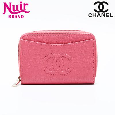 CHANEL コインパース　マドモアゼル　Vステッチ　ピンク CHANEL レディース小銭入れ、コインケース（色：ピンク系