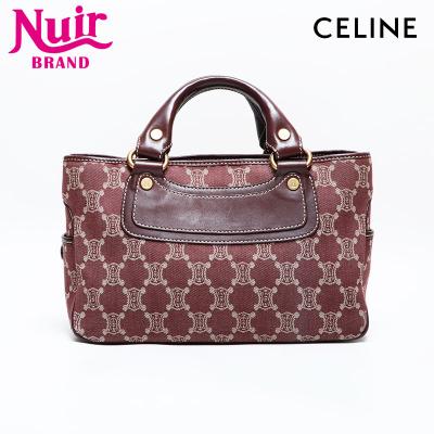 【美品】CELINE セリーヌ ブギーバッグ ピンク×レッド サークル柄 CELINE セリーヌ トートバッグ レザー ピンク ラージ トート