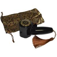 ターボ式線香ライター 龍炎 ブラック 携帯用袋付き ライター 永光 ターボ おしゃれ 墓参り 手軽 安全