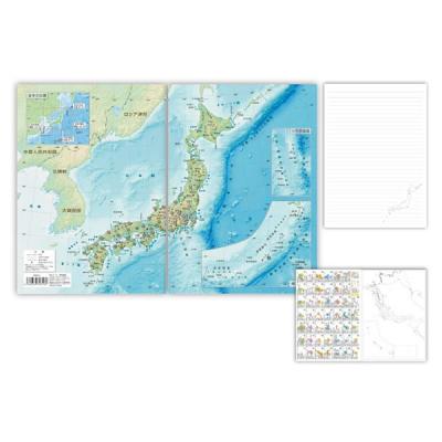 日本地図 白地図（ノート、メモ帳）｜文具、ステーショナリー