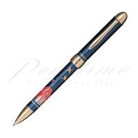 セーラー万年筆　複合筆記具（ボールペン黒・赤・シャープ０．５ｍｍ）優美蒔絵　富士　１６−０３５２−２４０　ブルー   名入れ有料 | 万年筆・高級筆記具の店ペンタイム