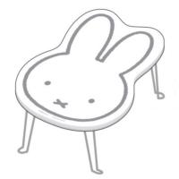 ミッフィー miffy ダイカットミニテーブル（ミッフィー）  ホワイト  ナガノファクトリー 日本製 | パーフェクトワールド
