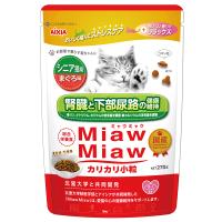 アイシア ミャウミャウ カリカリ小粒 シニア猫用 まぐろ味 270g（高齢猫用ドライフード 国産） | ペット用品のPePet