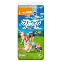 ◇ユニ・チャーム(unicharm) マナーウェア 男の子用 Lサイズ 青チェック・紺チェック 18枚 犬用 おむつ オムツ 介護 散歩 ペット用品 | ペットフォレストヤフー店