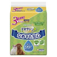 ◇ユニ・チャーム(unicharm) デオクリーン 純水99％ウェットティッシュつめかえ用 70枚×3個パック | ペットフォレストヤフー店