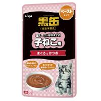 ◇アイシア 黒缶パウチ 子ねこ用 まぐろとかつお ペーストタイプ 60g | ペットフォレストヤフー店