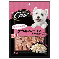 ◇マースジャパンリミテッド シーザースナック 旨みたっぷりささみベーコン 80g | ペットフォレストヤフー店