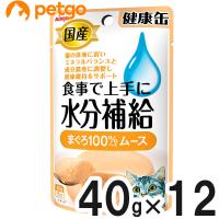 国産 健康缶パウチ 水分補給 まぐろムース 40g×12袋【まとめ買い】 | ペットゴー ヤフー店