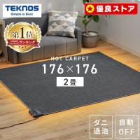 ホットカーペット 2畳 本体 TEKNOS 176×176cm 節電 折り畳み 温度調節