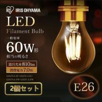 電球 LED LEDフィラメント電球 E26 60W相当 LDA7N-G・LDA7L-G 2個セット アイリスオーヤマ おしゃれ 照明 インテリア LEDランプ LEDライト 新生活 | メガストア Yahoo!店