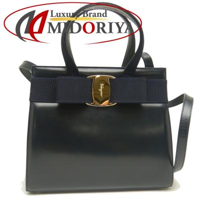 【美品】フェラガモ ハンドバッグ べっ甲 がま口 スエード ゴールド金具 黒 フェラガモ バッグ（FERRAGAMO／レディースハンドバッグ）（色