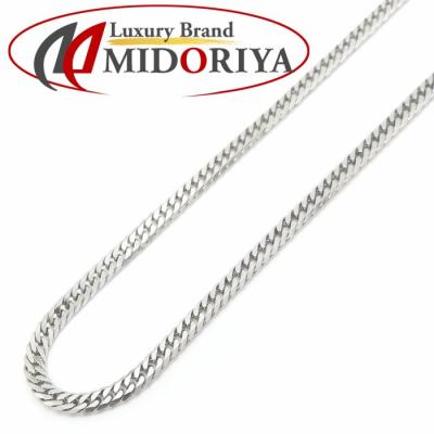 喜平ネックレス Pt850プラチナ メンズ 6面 ダブル 50cm 10.2g/76405