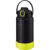 ピーコック 水筒 スポーツ ドリンク 対応 ステンレス ボトル 1.5L ワンタッチ 直飲み 保冷 ブラック イエロー AJG-R150 BY | フィロソフィー