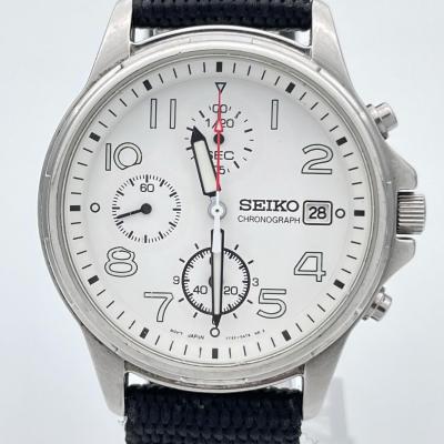 セイコーパイロットクロノ 7T92-0CF0 新品電池交換済み！ SEIKO 7T92