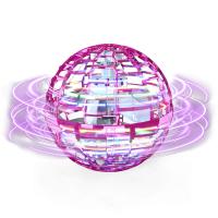 Pink Flying Orb Ball,Cool Gadgets LED Light Up Toy Fidget Flying Spinner,Ha | Pink Carat