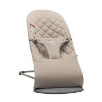 BabyBj?rn Bouncer Bliss, Sand Gray, Cotton (006017US) | Pink Carat