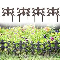 Sungmor フェンス 垣 花壇 庭 ガーデン 芝生 埋め込み用 トレリス 飾り物 鋳鉄 レトロ 4枚セット | Pink Carat