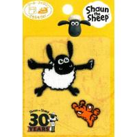 キャラクター 刺しゅう ワッペン  ひつじのショーン ( ティミー ) （ サイズ約4.3×5.2ｃｍ 約2×2.3ｃｍ 各1枚入り ） ap-pao-hs23 | 手芸のピロル・手芸用品と生地と雑貨のお店