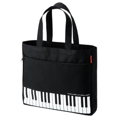 新品未使用 メゾピアノ ピアノ鍵盤 トートバッグ レッスントートバッグ 黒 新品未使用 メゾピアノ ピアノ鍵盤 トートバッグ レッスントート