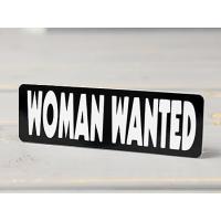 ステッカー ヘルメット 車 アメリカン おしゃれ バイク かっこいい WOMAN WANTED 女ほしい！ メール便OK＿SC-239-GEN | U.S.JUNKYARD