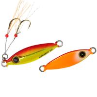 ハヤブサ 釣り フィッシング ルアー ショアジギ ジグ シーバス 青物 ハマチ ブリ スズキ ジャックアイ ヒラリン FS435 ケイムラアカキン蛍光 5g 敬老の日 | ものうりばPlantz