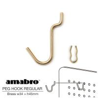 amabro PEG HOOK REGULAR BRASS アマブロ ペグフック レギュラー ブラス ペグシリーズ 有孔ボード用フック ウォールストレージ DIY 壁面収納 | PLAY DESIGN PLAY
