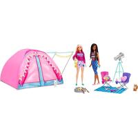 バービー(Barbie) かわいいピンクのテントとキャンプセット【着せ替え人形】【ドール2体、アクセサリープレイセット】 【3才~】 HGC18 | plaza-unli