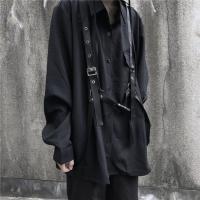 ハーネスベルトシャツ韓国オルチャンストリートダンス衣装長袖原宿系黒v系hiphopトップス Yl ea コミリーショップ 通販 Yahoo ショッピング