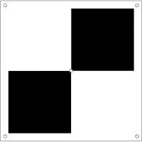 グリーンクロス ドローン用対空標識プラス型(白黒) 6300001178 | プラスワンツールズ