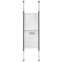 [山善] 突っ張り パーテーション (ワイヤータイプ) 幅60×奥行5×高さ166.5-295.5cm (フック4個付き) 壁掛け 収納 壁面収 | plusa