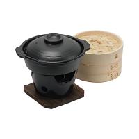 パール金属 せいろ付 陶器製 鍋 コンロ付 セット 蒸し料理 蒸し器 和ごころ懐石 HB-5412 | plusa