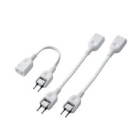エレコム 電源タップ 0.1m ACアダプタ用電源延長コード 1個口 スイングプラグ ホワイト 3本 T-ADR1WHX3 | plusa