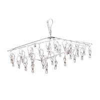 アイリスオーヤマ ステンレスピンチハンガー 32ピンチ 洗濯ハンガー オールステンレス サビにくい 室内外両用 落ちにくい 回転式 PIH-32 | plusa