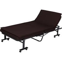 アイリスオーヤマ ベッド 折りたたみベッド シングル 収納 低反発 ハイタイプ 完成品 ブラウン OTB-MTN | plusa