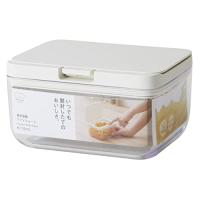 マーナ (marna) 保存容器 (ワイドショート/ホワイト) キッチン 収納 プラスチック (食材 調味料 湿気防止) グッドロックコンテナ | plusa