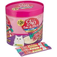 チャオ (CIAO) 猫用おやつ ちゅ~る グルメ まぐろ海鮮バラエティ 14グラム (x 120) | plusa