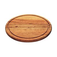 トラモンティーナ カッティングボード 木製まな板 シュラスコ タイガーウッド 23cm 丸形 抗菌加工 天然木 ブラジル製 10004/100 | plusa