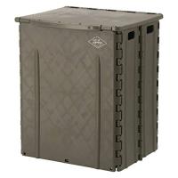 不二貿易 収納ボックス キャンプ用 ゴミ箱 折りたたみ椅子 アウトドアチェア 幅32cm カーキ 耐荷重80kg 86104 | plusa